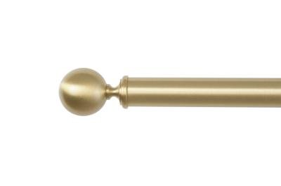 Collection tringles à rideaux Auro : embout "Boule" en Laiton Poli