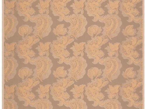 Tissu soie satin damassé caramello
