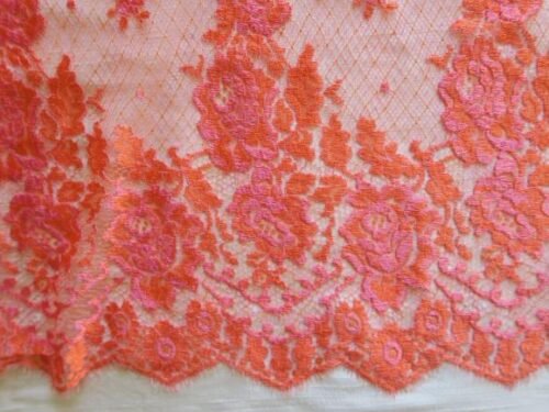 COUPON 3M de dentelle de Calais romantique bicolore coloris estival