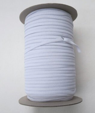 Elastique blanc pour masques Covid19 - Bobine de 250 m en largeur 6 mm