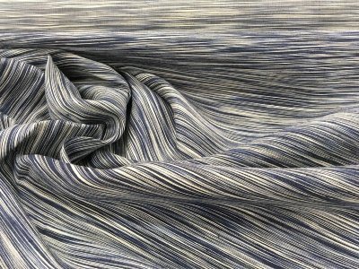 Pièce de tissu magnifique Lin et soie Ellora indigo