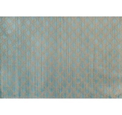 Tissu damassé bicolore fond chiné Bleu