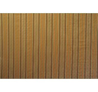 Tissu rayé et damassé sur fond chiné  Orange