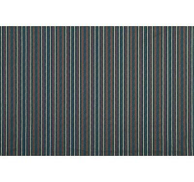 Tissu rayé et damassé sur fond chiné  Bleu
