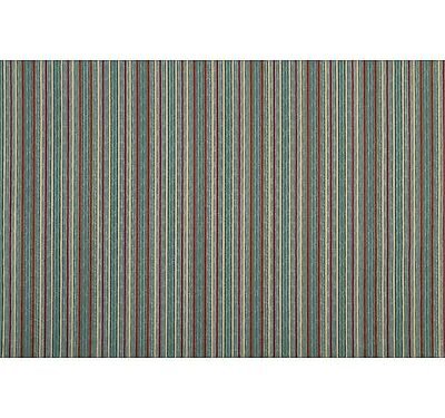Tissu rayé et damassé sur fond chiné  Bleu