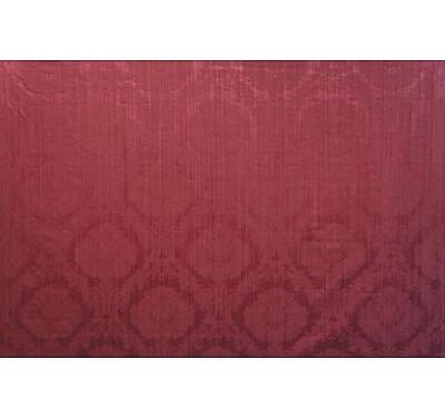 Tissu damassé et chiné motif grenade Rouge