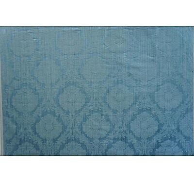 Tissu damassé et chiné motif grenade Bleu