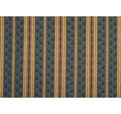 Tissu damassé et rayéfond chiné imberline Bleu