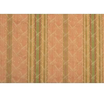 Tissu damassé et rayéfond chiné imberline Rose