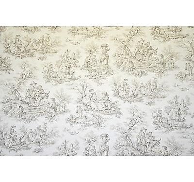 Toile de jouy à la Campagne Taupe