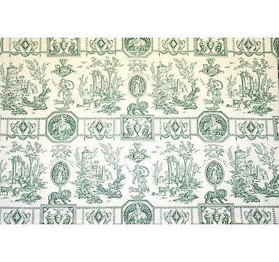 Toile de jouy Diane Chasseresse Vert