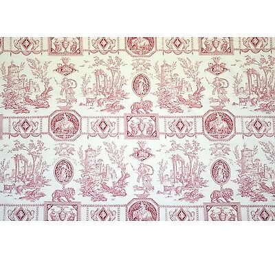 Toile de jouy Diane Chasseresse Rouge