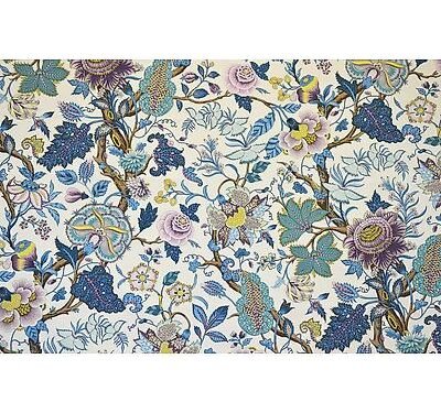 Toile de jouy Madurai Bleu
