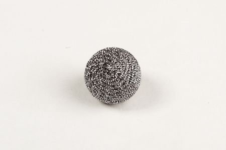 Bouton Boule Fils Argent Paillette