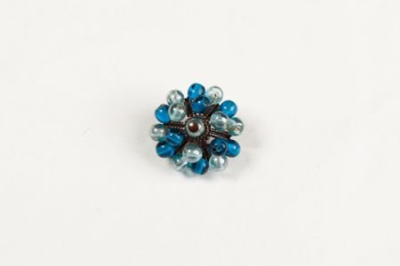 Bouton Perle Marine et Ciel