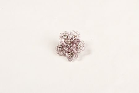Bouton Fleur Violine Transparent