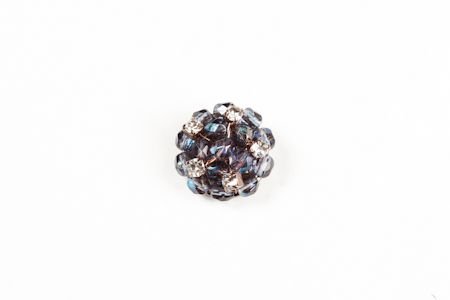 Bouton Fleur de Diamant Bleu