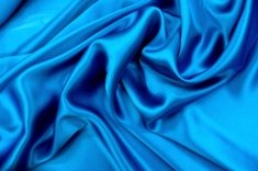 Crepe envers satin bleu magique