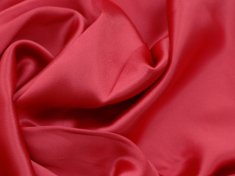 Crepe Foc envers satin coloris corail fraise