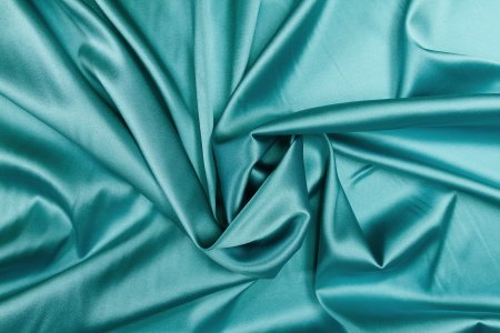 Crepe satin soie turquoise