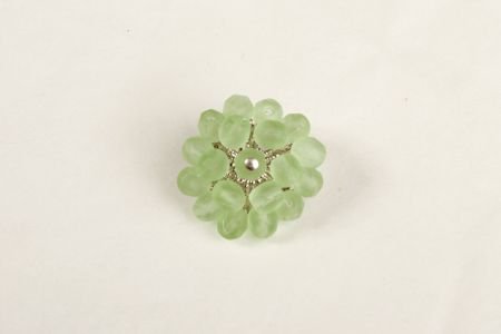 Bouton Bijoux Fleur Verte