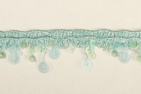 Galon passementerie  Paillette Aqua