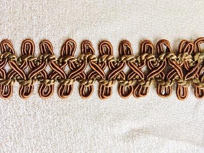 Galon Passementerie 3,5 cm coloris cuivre