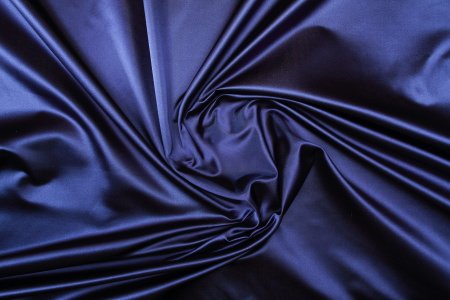 Coupon 1M40 Satin Duchesse Soie et Viscose Bleu nuit