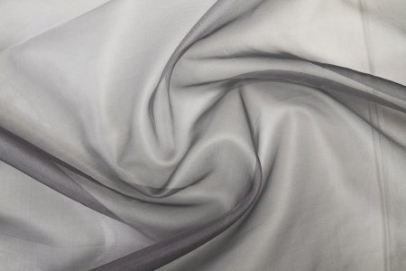 Organza de Soie Gris Clair Moyen