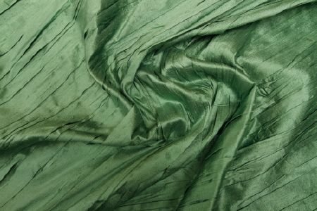 COUPON Soie Plissée Roseau Jade 100 CM /44 CM