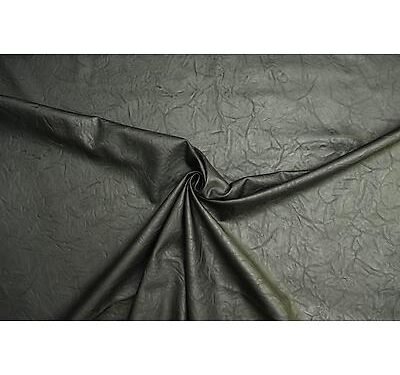 Coupon Soie Plisse Cuir Noir de 3m80