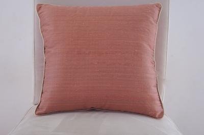Coussins de Soie Sauvage Cuivre et rose