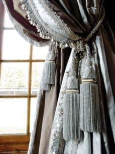 Rideau en satin de soie DANAIS de chez HOULES