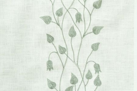 Lin Brodés Climbing Leaf F283-12 Pistachio on ivory