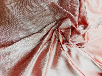 Soie Shantung Lisse Iced Rose