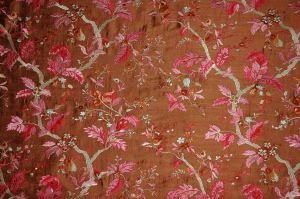 Soie brodée exclusive Marron