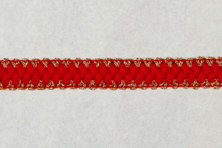 Galon Tresse Rouge et Or