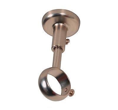 Tringles à Rideaux Collection Auro : 2 Supports Mixtes Plafond-Mur Or Rose Brossé