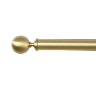 Collection tringles à rideaux Auro : embout "Boule" en Laiton Mat