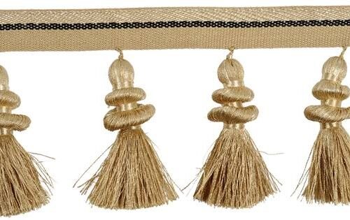 Passementerie Collection Onyx : Frange Mâches Version Métallisée