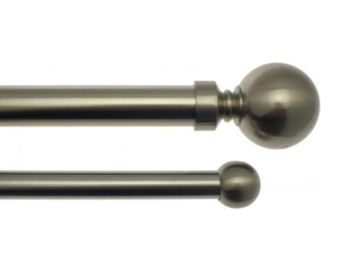 KIT DOUBLE BARRE BOULE NICKEL MAT - D19-16+D28-25