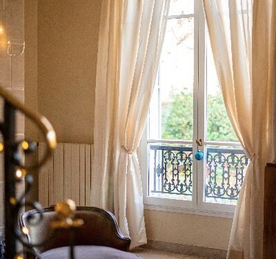 Rideau en taffetas uni non doublés