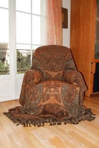 Jeté de canapé 150cmx200cm pure laine jacquard Adampur