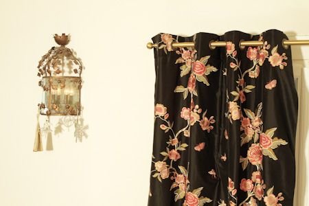 Rideaux en Taffetas de soie Brodé OSAKA