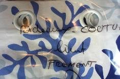 Rideau sur-mesure en coton Corail bleu