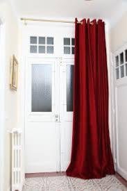 Rideaux en SHANTUNG DE SOIE SAUVAGE ROUGE