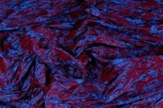Soie Plissée damassée bleu mystérieux