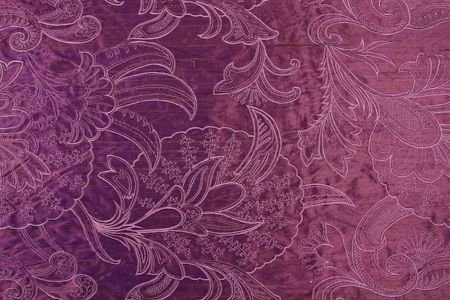 Coupon soie Brodée Chinese Violet 3M20