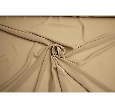 Tissu Mousseline Georgette  Kaki vendu au mètre