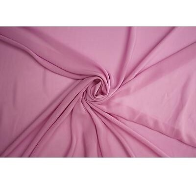 Tissu Mousseline Georgette  Mauve vendu au mètre